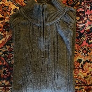 DKNY Jeans Men's Gray Knit Sweater XXL 3/4 Zipper